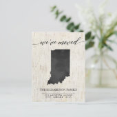 Moving aankondiging, Indiase deelstaat Rustic Uitnodiging Briefkaart (Staand voorkant)