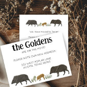 MOVING AANKONDIGING Javelina Familie Zuidwest Kaar