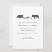 MOVING AANKONDIGING Javelina Familie Zuidwest Kaar (Achterkant)