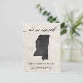 Moving aankondiging, Mississippi State rustic Uitnodiging Briefkaart (Staand voorkant)