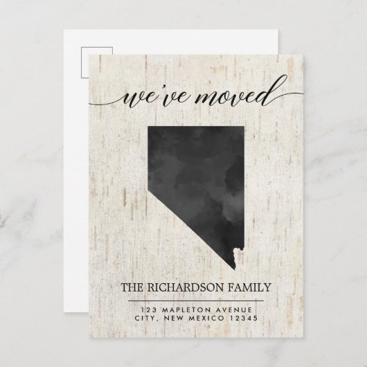 Moving aankondiging, Nevada State rustic Uitnodiging Briefkaart (Voorkant / Achterkant)