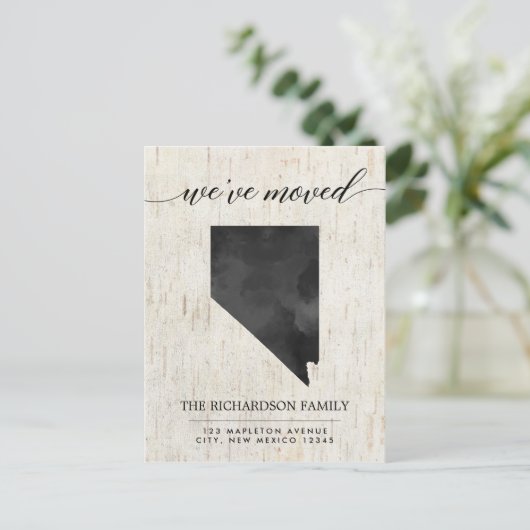 Moving aankondiging, Nevada State rustic Uitnodiging Briefkaart (Staand voorkant)