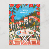 MOVING AANKONDIGING Nieuw adres Platteland Uitzich Briefkaart (Voorkant)