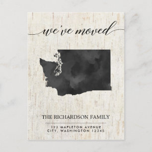 Moving aankondiging, Washington State Rustic Uitnodiging Briefkaart