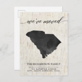 Moving aankondiging, Zuid-Carolina staatsterrustic Uitnodiging Briefkaart (Voorkant / Achterkant)