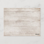 Moving Announce Rustic Wood White Yellow Flowers Briefkaart (Achterkant)
