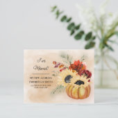 Moving Announcement Pumpkin Flowers Herfst herfst Briefkaart (Staand voorkant)