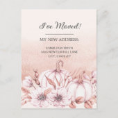 Moving Announcement Rustic White Pumpkins Sinaasap Briefkaart (Voorkant)