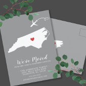 Moving Announcement State NORTH Carolina Post Card Briefkaart