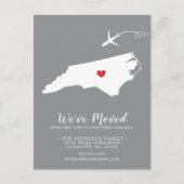 Moving Announcement State NORTH Carolina Post Card Briefkaart (Voorkant)