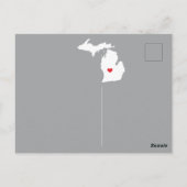 Moving Announge State MICHIGAN Post Kaart (Achterkant)