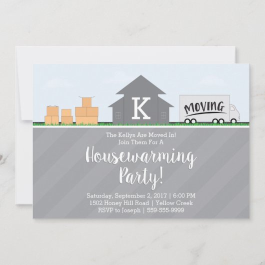 Moving Boxes Housewarming Party Kaart (Voorkant)