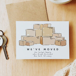 Moving Boxes Illustration We've Moved Moving Aankondiging