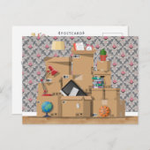 Moving Boxes New House Home Adres Aankondiging P (Voorkant / Achterkant)