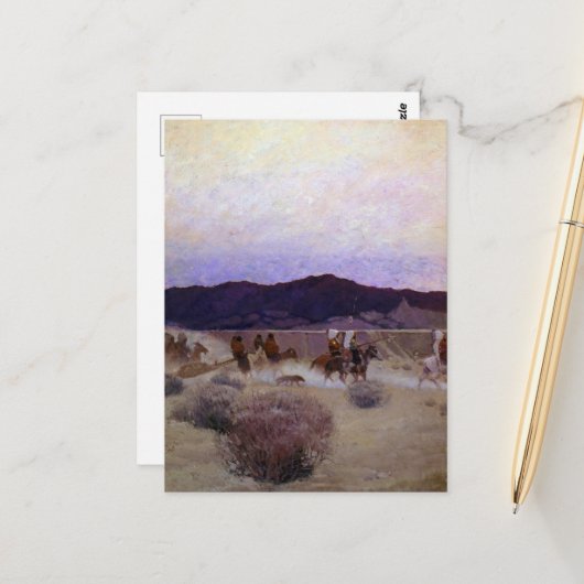 Moving Camp van Newell Convers Wyeth Briefkaart (Voorkant / Achterkant in situ)