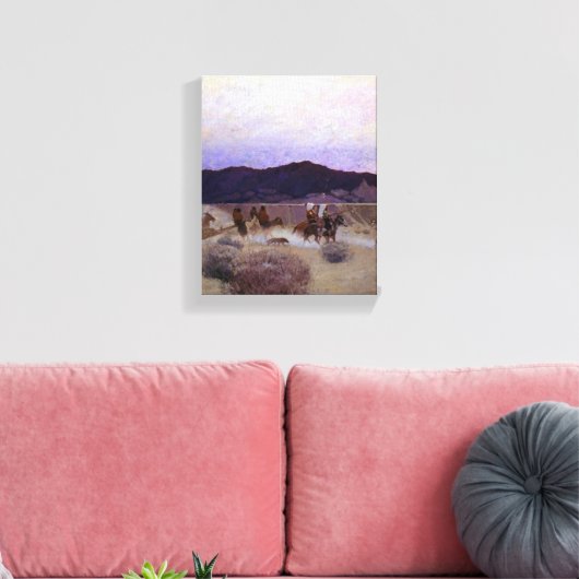 Moving Camp van Newell Convers Wyeth Canvas Afdruk (Insitu (Woonkamer))