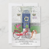 Moving Cavalier King Charles Bicycle New Home   Aankondiging (Voorkant)