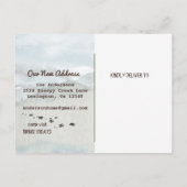 Moving Cavalier King Charles Bossen Nieuw Adres Aankondigingskaart (Achterkant)