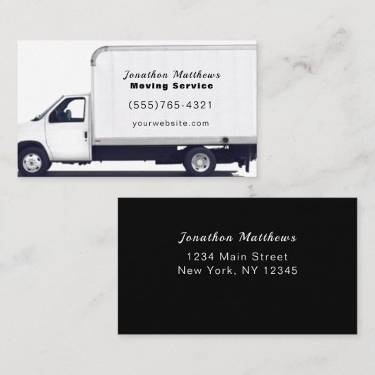 Moving Company Service Visitekaartje (Voorkant / Achterkant)