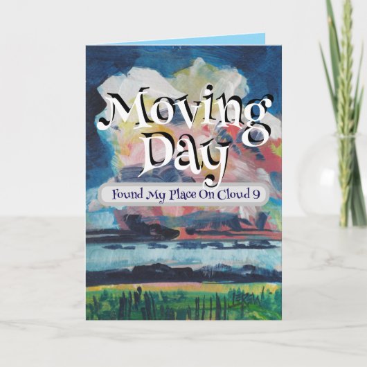 Moving Day Found My Place On Cloud 9 Annoucement Kaart (Voorkant)