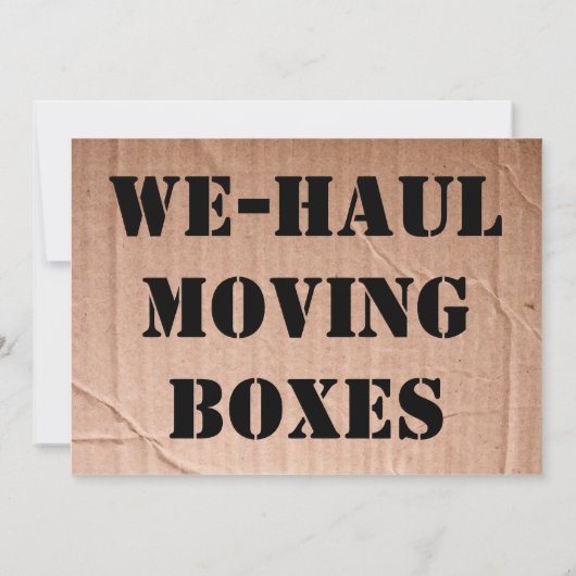 Moving Day Party uitnodiging Werk voor eten? (Achterkant)