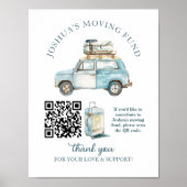 Moving Fund Going Away Party Sign Poster (Voorkant)