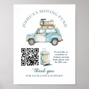 Moving Fund Going Away Party Sign Poster