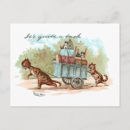 Moving House Louis Wain Briefkaart (Voorkant)