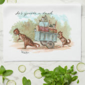 Moving House Louis Wain Theedoek (Gevouwen)