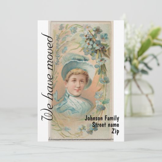 Moving kondiging  Dames 1 Kaart (Staand voorkant)