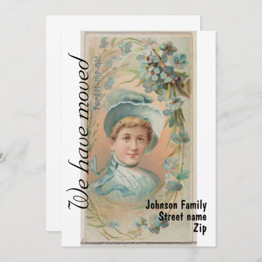 Moving kondiging  Dames 1 Kaart (Voorkant / Achterkant)