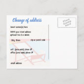 Moving New Address Beach Aankondigingskaart (Achterkant)