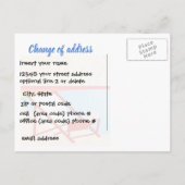 Moving New Address Beach Aankondigingskaart (Achterkant)
