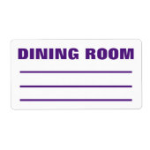 Moving Packing Organizing Labels - Dining Room (Voorkant)