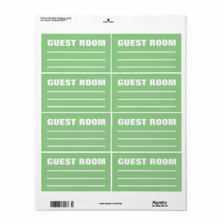 Moving Packing Organizing Labels - Guest Bedroom