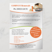 Moving/ Removals Service Flyer Template Kaart (Voorkant)