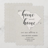 Moving to S Carolina New Address Home Sweet Home Kaart (Voorkant / Achterkant)