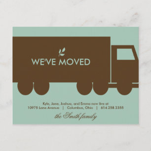 Moving Truck Moving Announcement Card Aankondiging