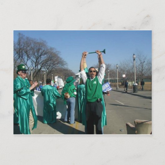 Mow-Bama (Obama) marcheert met de Lawn Rangers Briefkaart (Voorkant)