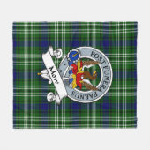 Mow Clan Badge Tartan Pset Fleece Deken (Voorkant (Horizontaal))
