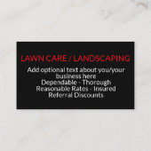 Mow. Landschapsontwerp van de zorg Aanpassing Visitekaartje (Achterkant)