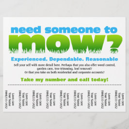Mow Lawn Care verdient geld Flyer