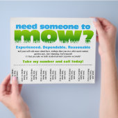 Mow Lawn Care verdient geld Flyer (Hand)