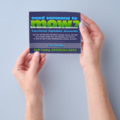 Mow Lawn Grass Care Landscaper SMALL DK Flyer (Hand)