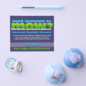 Mow Lawn Grass Care Landscaper SMALL DK Flyer (Enkel)