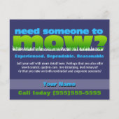Mow Lawn Grass Care Landscaper SMALL DK Flyer (Voorkant)