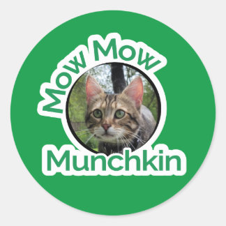 Mow Mow Munchkin Logo Ronde Sticker