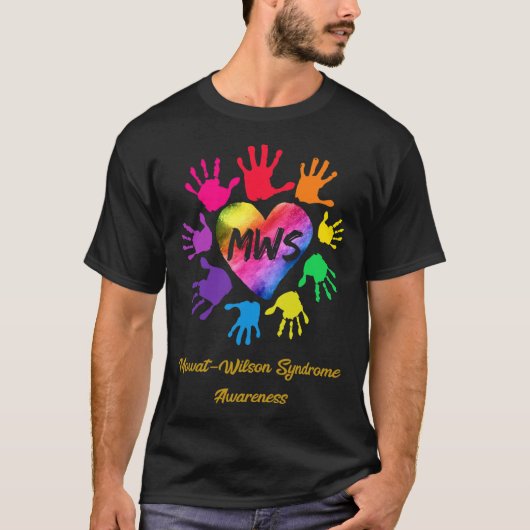 Mowat Wilson Syndroom Bewustzijn Handen Gift T-shirt (Voorkant)