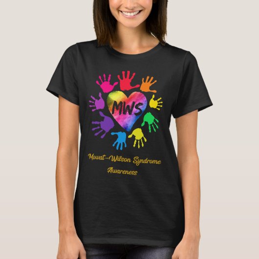 Mowat Wilson Syndroom Bewustzijn Handen Gift T-shirt (Voorkant)