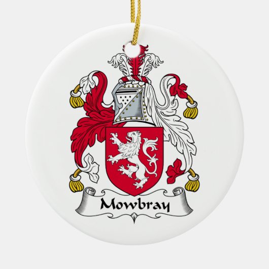 Mowbray Family Crest Keramisch Ornament (Voorkant)